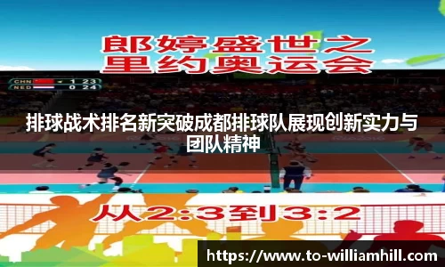 排球战术排名新突破成都排球队展现创新实力与团队精神