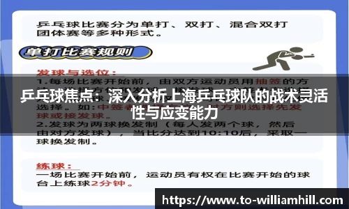 乒乓球焦点：深入分析上海乒乓球队的战术灵活性与应变能力
